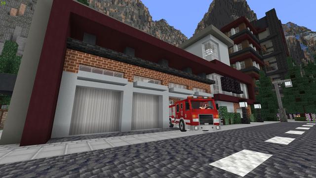 Screenshot of the Minecraft Bedrock Marketplace product Mountain View City created by Impulse.