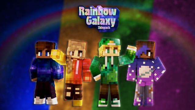 Thumbnail of the Minecraft Bedrock Marketplace product Rainbow Galaxy Skin Pack created by Impulse.