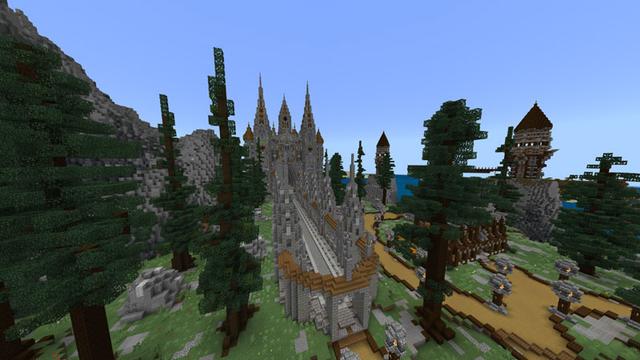Screenshot of the Minecraft Bedrock Marketplace product Rockport Town created by Impulse.