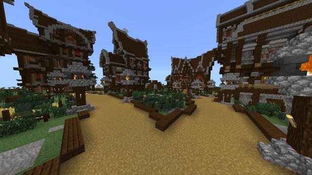 Screenshot of the Minecraft Bedrock Marketplace product Rockport Town created by Impulse.