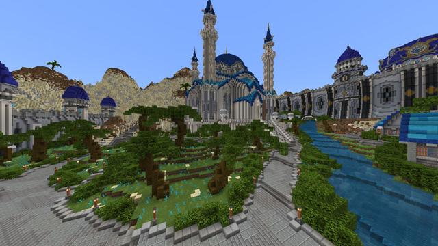 Screenshot of the Minecraft Bedrock Marketplace product Sapphire City created by Impulse.