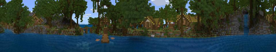 Panorama of the Minecraft Bedrock Marketplace product Tropical Islands created by Impulse.