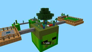 Screenshot of the Minecraft Bedrock Marketplace product 100 Days Zombie Skyblock created by In Mine.
