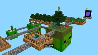 Screenshot of the Minecraft Bedrock Marketplace product 100 Days Zombie Skyblock created by In Mine.