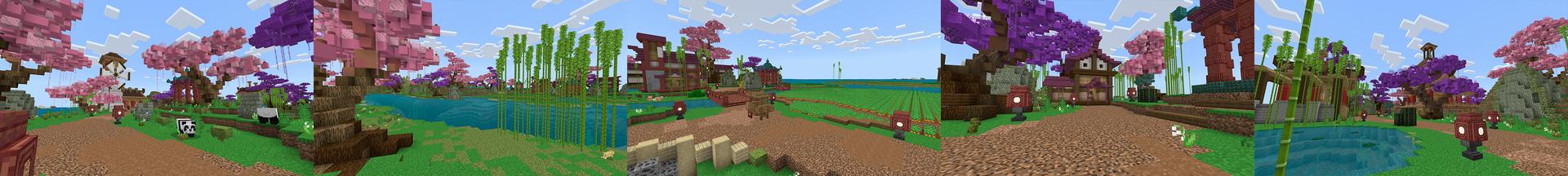 Panorama of the Minecraft Bedrock Marketplace product Anime Biome created by In Mine.