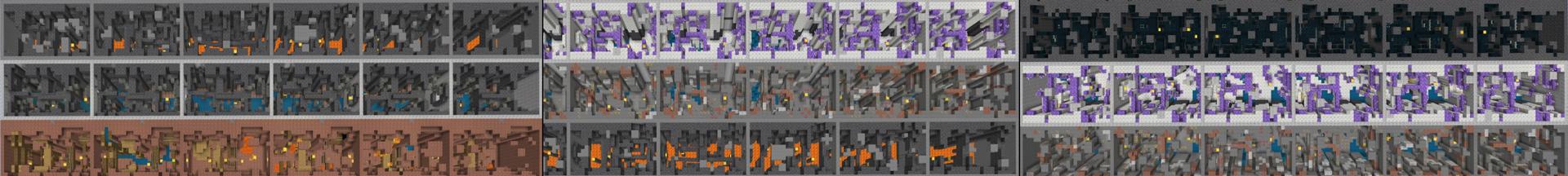 Panorama of the Minecraft Bedrock Marketplace product Cave Parkour created by In Mine.