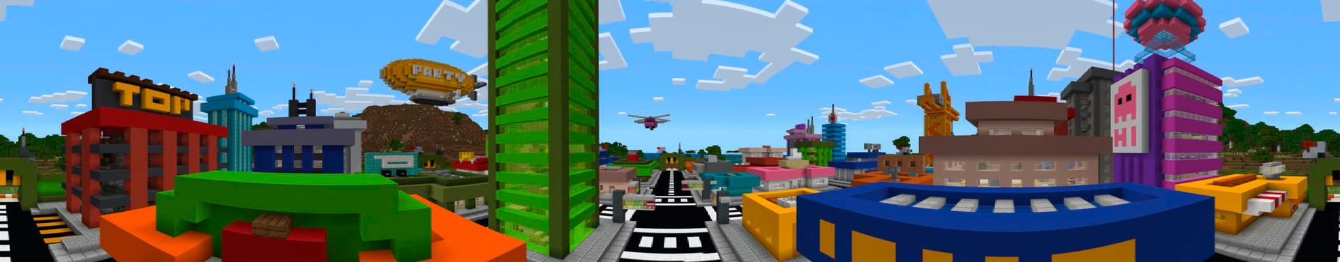 Panorama of the Minecraft Bedrock Marketplace product City Zombie Bunker created by In Mine.