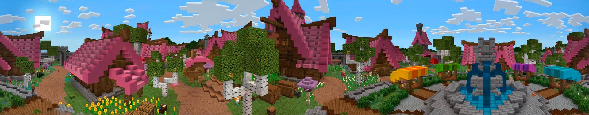 Panorama of the Minecraft Bedrock Marketplace product Cozy Village created by In Mine.