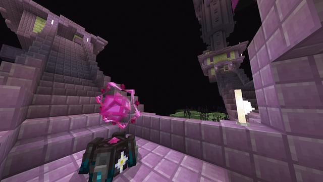 Screenshot of the Minecraft Bedrock Marketplace product Crystal Gateways created by In Mine.