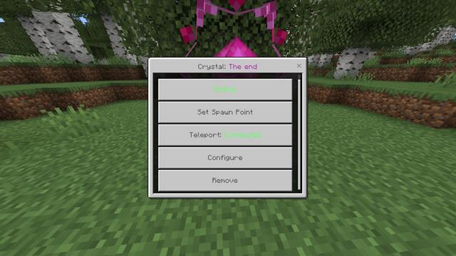 Screenshot of the Minecraft Bedrock Marketplace product Crystal Gateways created by In Mine.