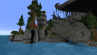 Screenshot of the Minecraft Bedrock Marketplace product Dragon Island created by In Mine.