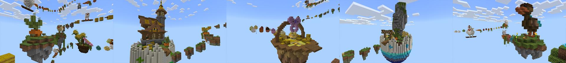 Panorama of the Minecraft Bedrock Marketplace product Easter Parkour created by In Mine.