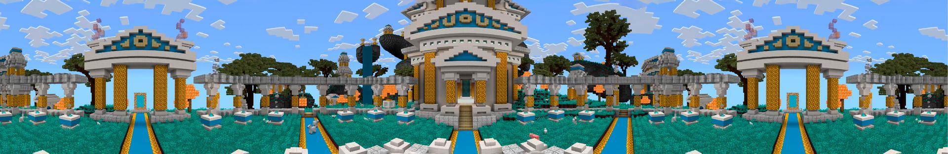 Panorama of the Minecraft Bedrock Marketplace product Ether Skyblock created by In Mine.