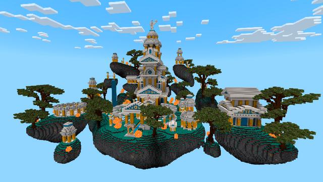 Screenshot of the Minecraft Bedrock Marketplace product Ether Skyblock created by In Mine.