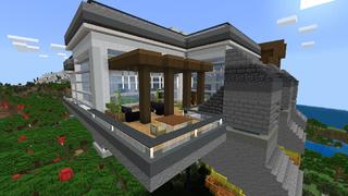 Screenshot of the Minecraft Bedrock Marketplace product Flying Mansion created by In Mine.