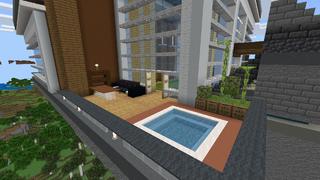Screenshot of the Minecraft Bedrock Marketplace product Flying Mansion created by In Mine.