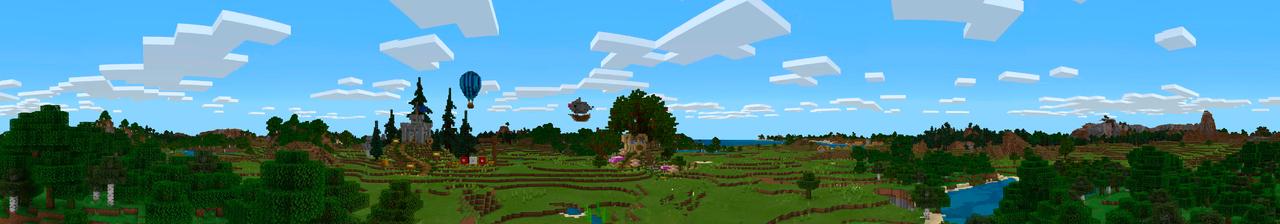 Panorama of the Minecraft Bedrock Marketplace product Friends Base created by In Mine.