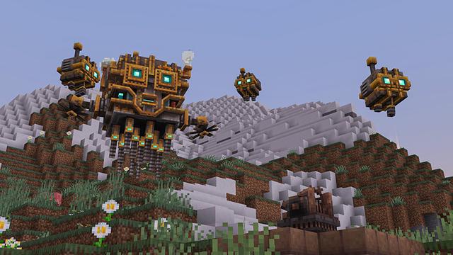 Screenshot of the Minecraft Bedrock Marketplace product Ghast Riders created by In Mine.