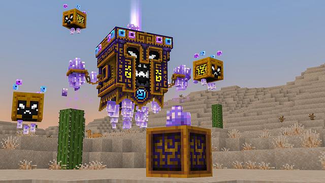 Screenshot of the Minecraft Bedrock Marketplace product Ghast Riders created by In Mine.