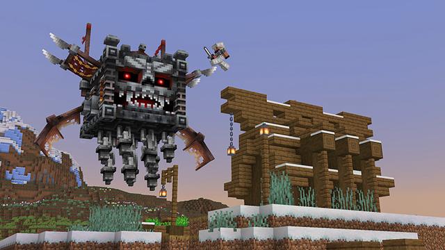 Screenshot of the Minecraft Bedrock Marketplace product Ghast Riders created by In Mine.