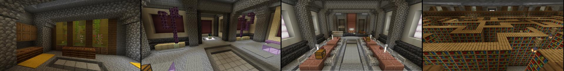 Panorama of the Minecraft Bedrock Marketplace product Giant Secret Base created by In Mine.