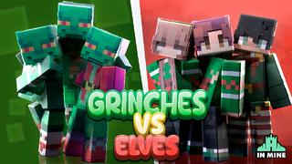 Thumbnail of the Minecraft Bedrock Marketplace product Grinches VS Elves created by In Mine.