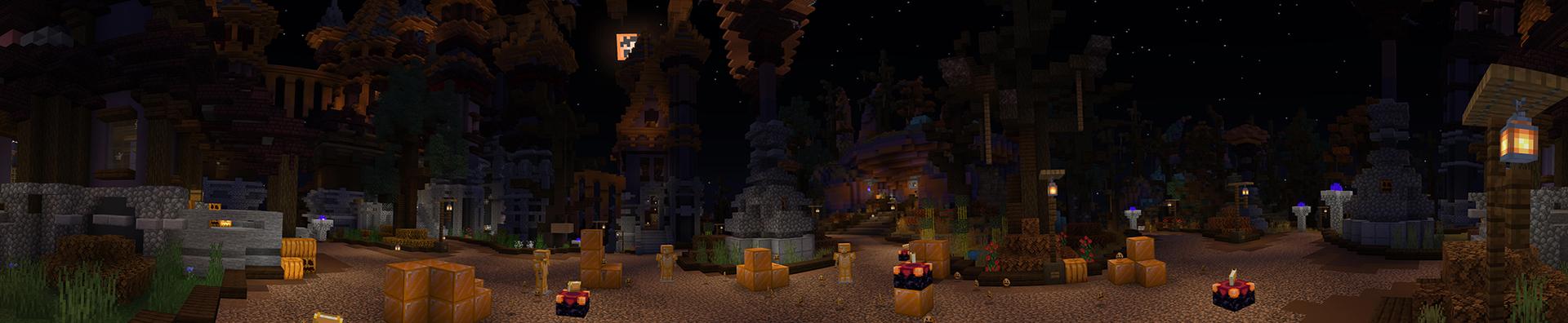 Panorama of the Minecraft Bedrock Marketplace product Halloween Adventure created by In Mine.