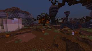 Screenshot of the Minecraft Bedrock Marketplace product Halloween Biome created by In Mine.