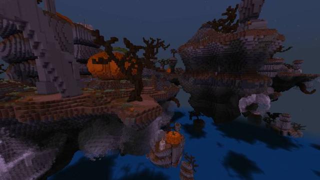 Screenshot of the Minecraft Bedrock Marketplace product Halloween Biome created by In Mine.