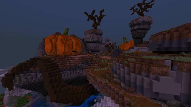 Screenshot of the Minecraft Bedrock Marketplace product Halloween Biome created by In Mine.