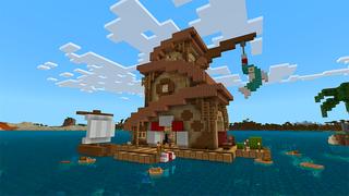 Screenshot of the Minecraft Bedrock Marketplace product Houseboat Survival created by In Mine.