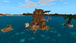 Screenshot of the Minecraft Bedrock Marketplace product Houseboat Survival created by In Mine.