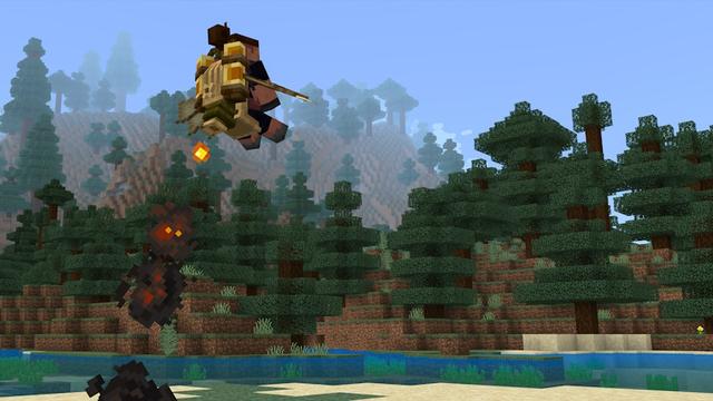 Screenshot of the Minecraft Bedrock Marketplace product Jetpacks created by In Mine.