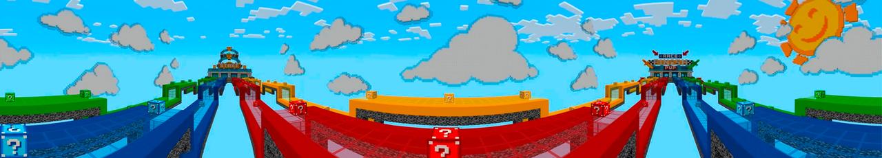 Panorama of the Minecraft Bedrock Marketplace product Lucky Block Race Classic created by In Mine.