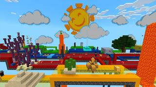 Screenshot of the Minecraft Bedrock Marketplace product Lucky Block Race Classic created by In Mine.