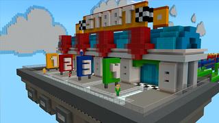 Screenshot of the Minecraft Bedrock Marketplace product Lucky Block Race Classic created by In Mine.