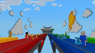 Screenshot of the Minecraft Bedrock Marketplace product Lucky Block Race Classic created by In Mine.