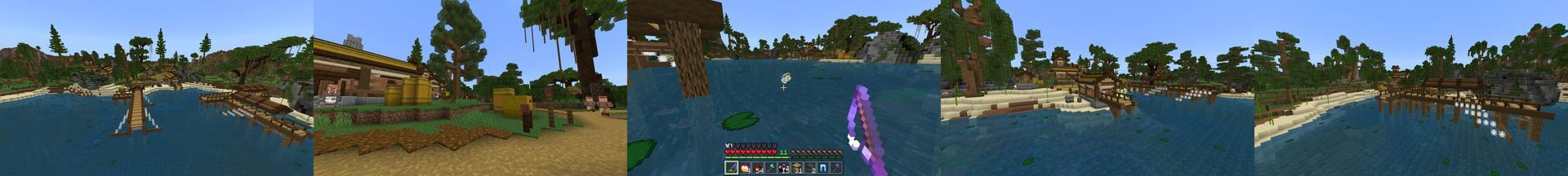 Panorama of the Minecraft Bedrock Marketplace product Lucky Fishing created by In Mine.