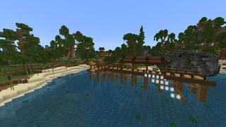 Screenshot of the Minecraft Bedrock Marketplace product Lucky Fishing created by In Mine.