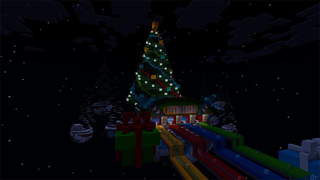 Screenshot of the Minecraft Bedrock Marketplace product Lucky Race Winter Holiday created by In Mine.