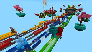 Screenshot of the Minecraft Bedrock Marketplace product Luckyblock Ninja Race created by In Mine.