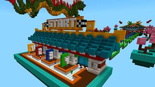 Screenshot of the Minecraft Bedrock Marketplace product Luckyblock Ninja Race created by In Mine.