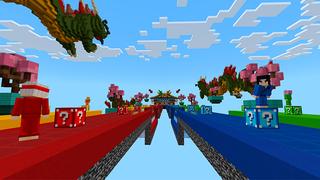 Screenshot of the Minecraft Bedrock Marketplace product Luckyblock Ninja Race created by In Mine.