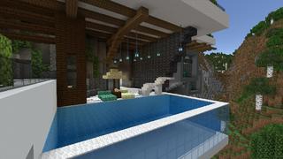Screenshot of the Minecraft Bedrock Marketplace product Millionaire Cliff Villa created by In Mine.