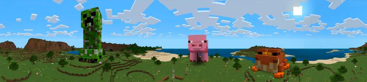 Panorama of the Minecraft Bedrock Marketplace product Mob Houses created by In Mine.