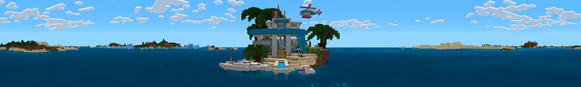 Panorama of the Minecraft Bedrock Marketplace product Modern Base Elite created by In Mine.