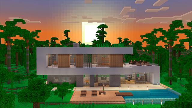 Screenshot of the Minecraft Bedrock Marketplace product Modern  House - Jungle created by In Mine.