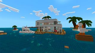 Screenshot of the Minecraft Bedrock Marketplace product Modern Houseboat Survival created by In Mine.