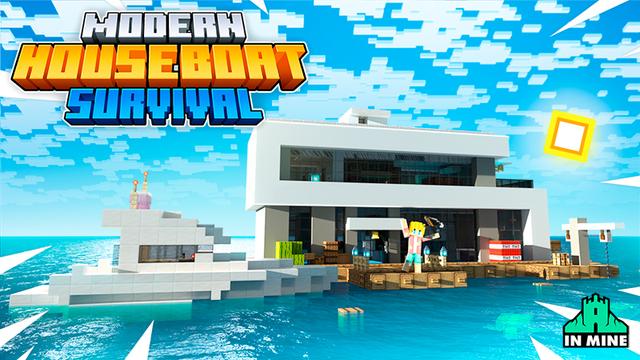Thumbnail of the Minecraft Bedrock Marketplace product Modernes Hausboot Survival created by In Mine.