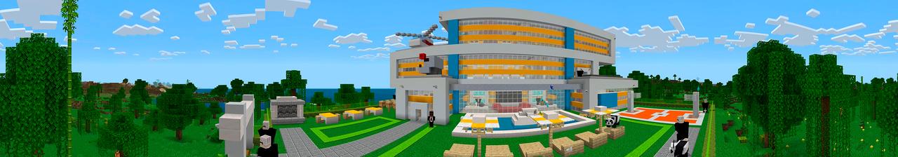 Panorama of the Minecraft Bedrock Marketplace product Modern Security Service created by In Mine.
